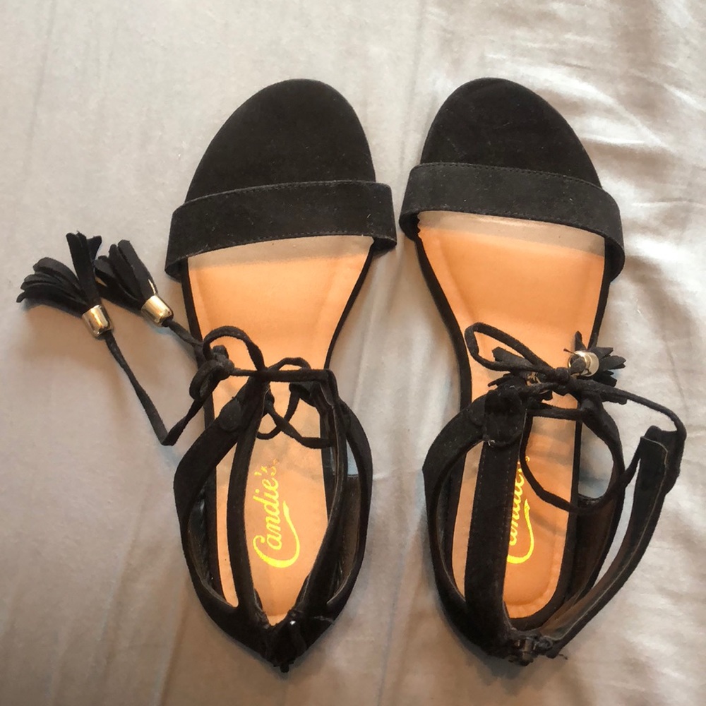 Candies Black  Sandals/ Flats